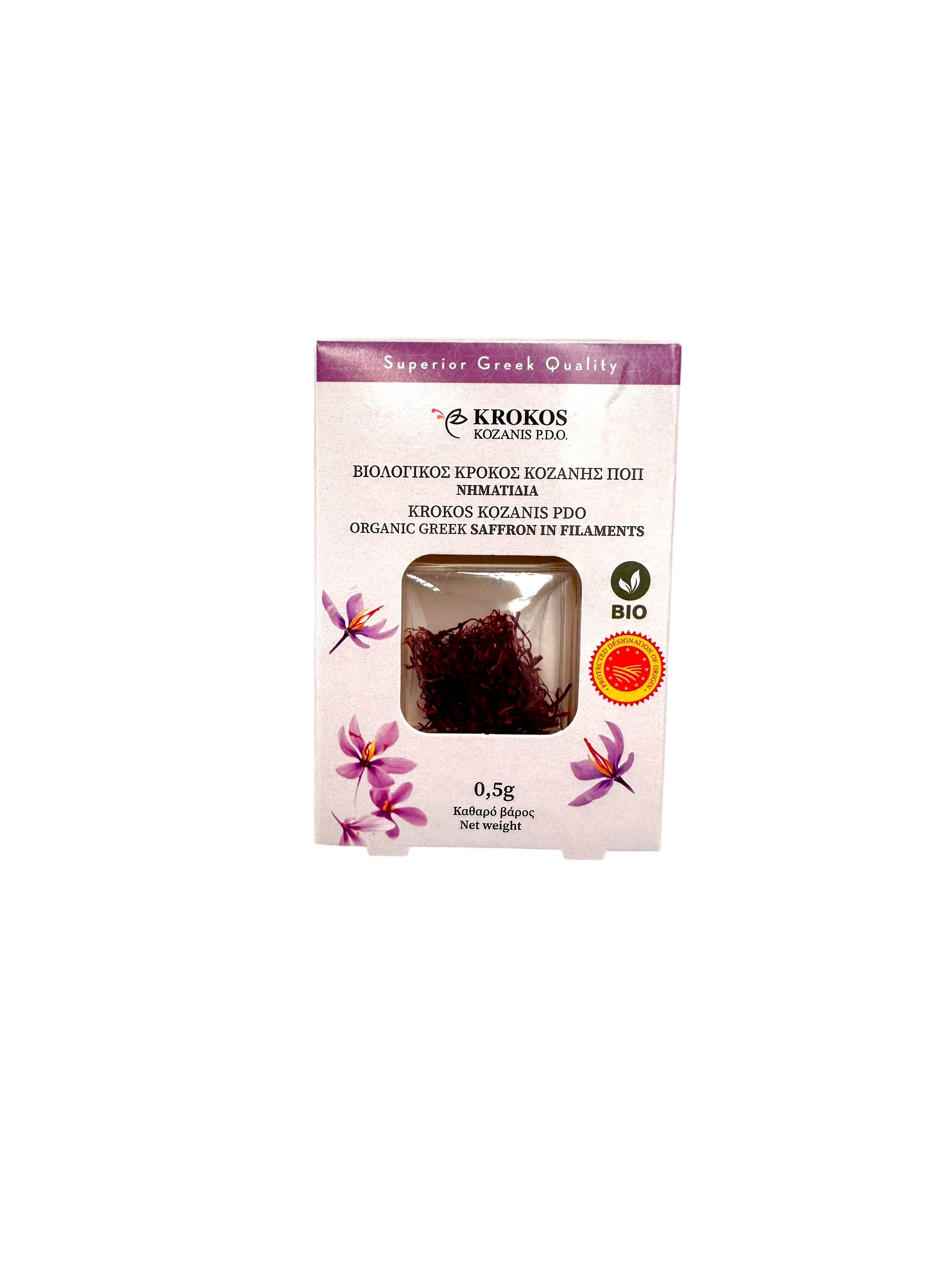 Organic Greek Red Saffron in Filaments ~ Krokos Kozanis Crocus Sativus