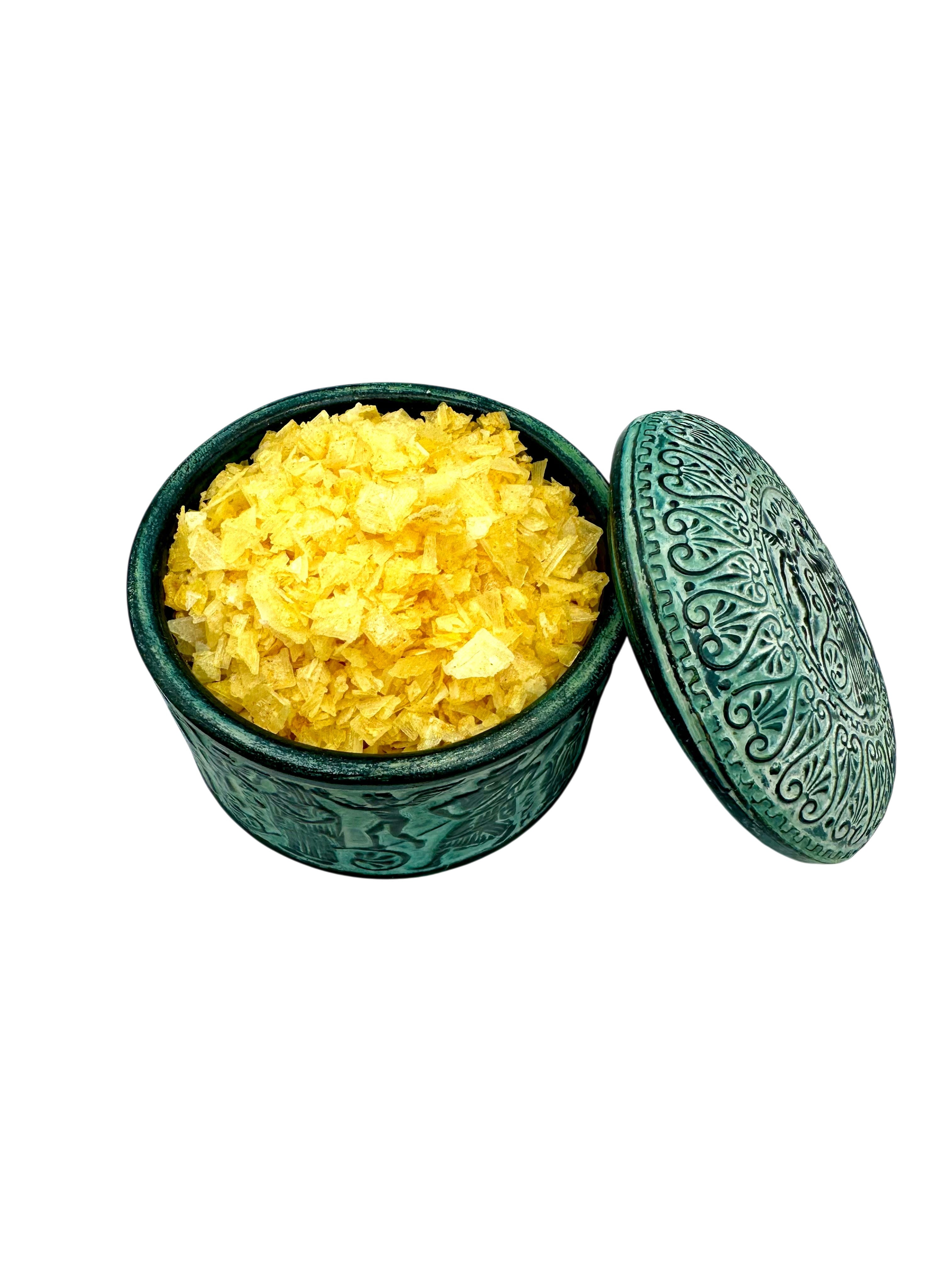 Lemon Sea Salt Pyramids ~ Flakes Sea Salt Lemon Pyramids