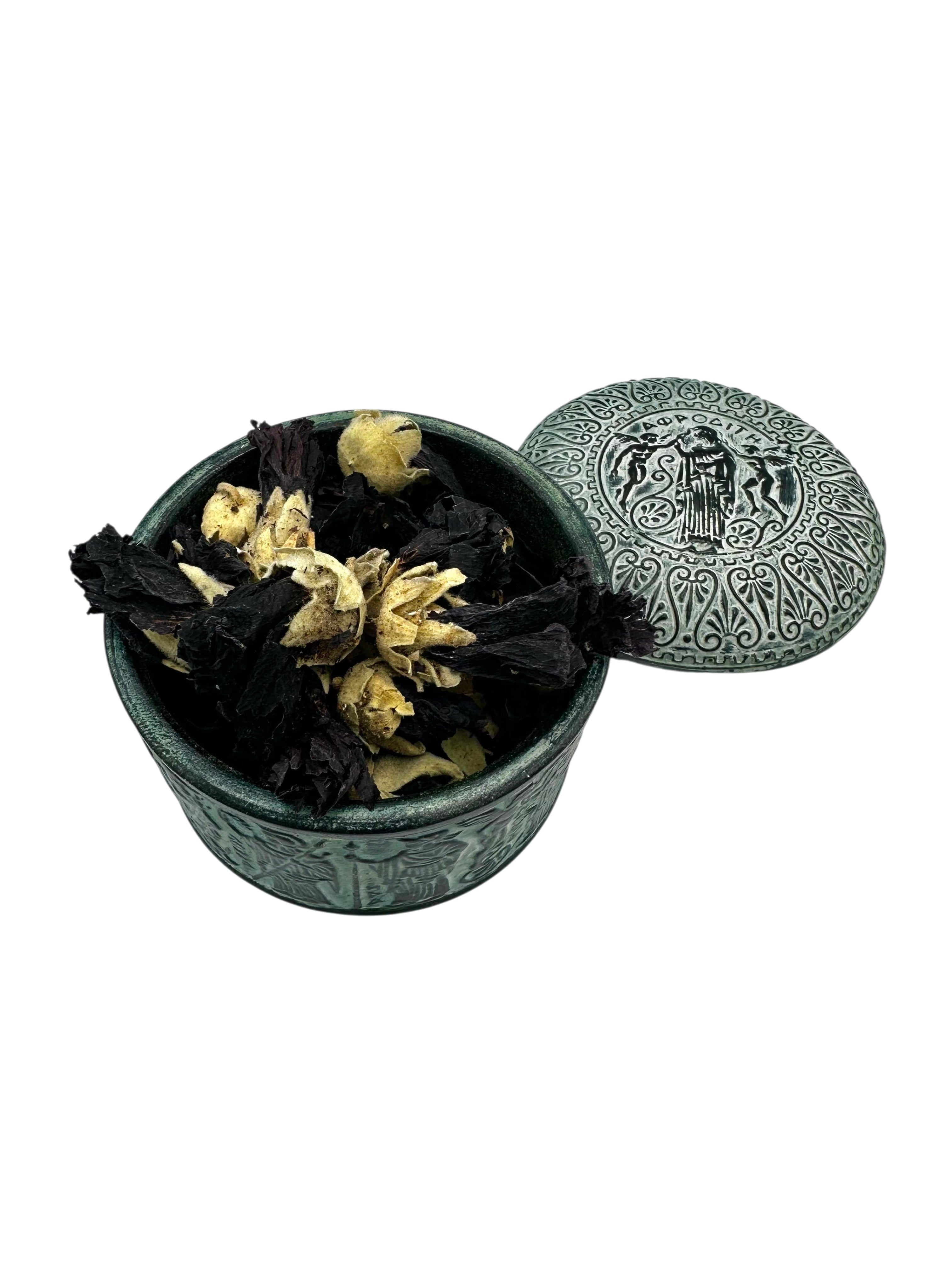Black-Purple Hollyhock Mallow Dried Flowers ~ Althaea Rosea