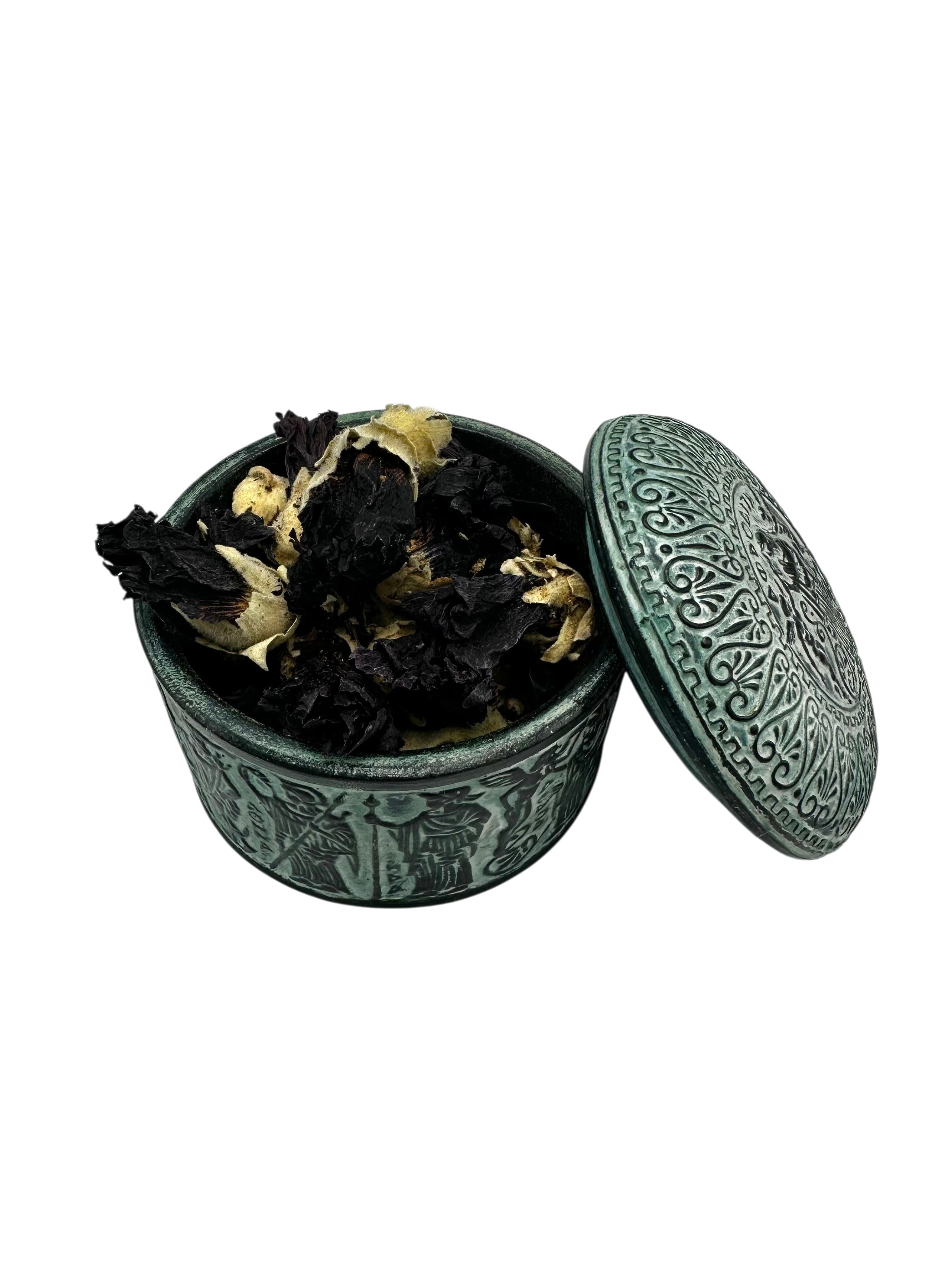 Black-Purple Hollyhock Mallow Dried Flowers ~ Althaea Rosea