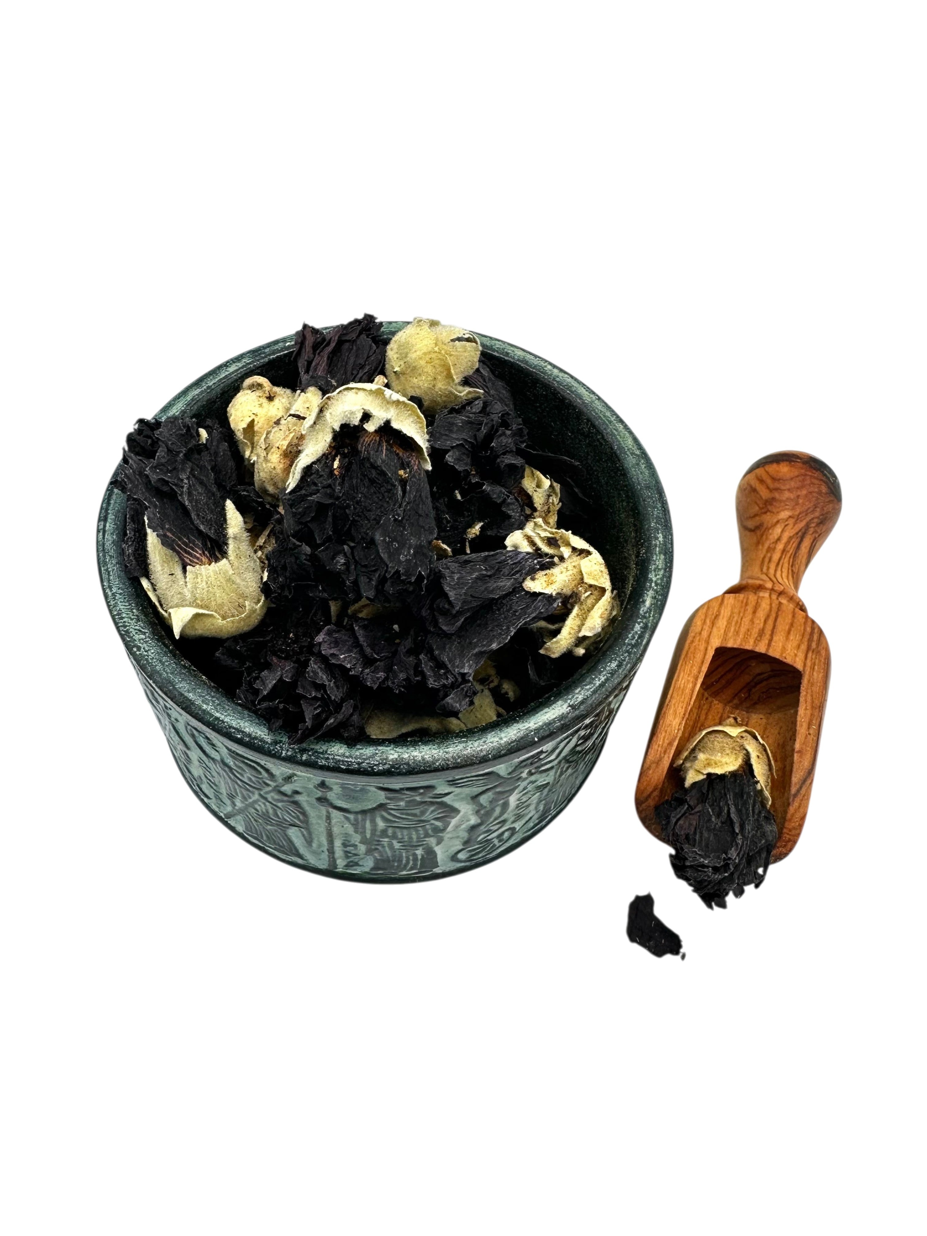 Black-Purple Hollyhock Mallow Dried Flowers ~ Althaea Rosea