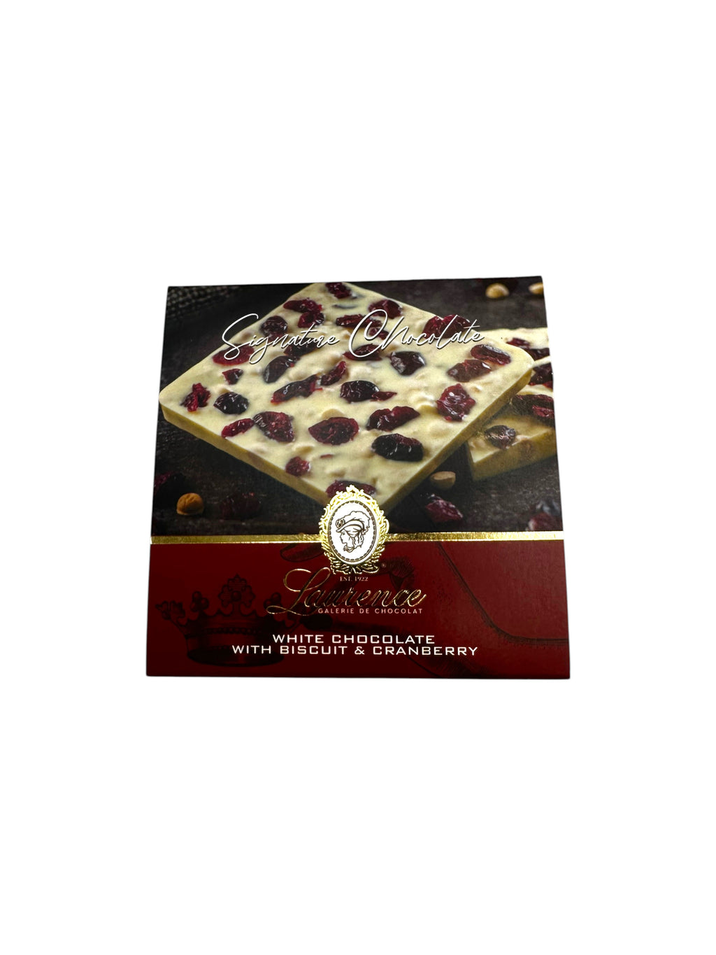 Laurence Premium White Chocolate with Cranberry & Biscuit