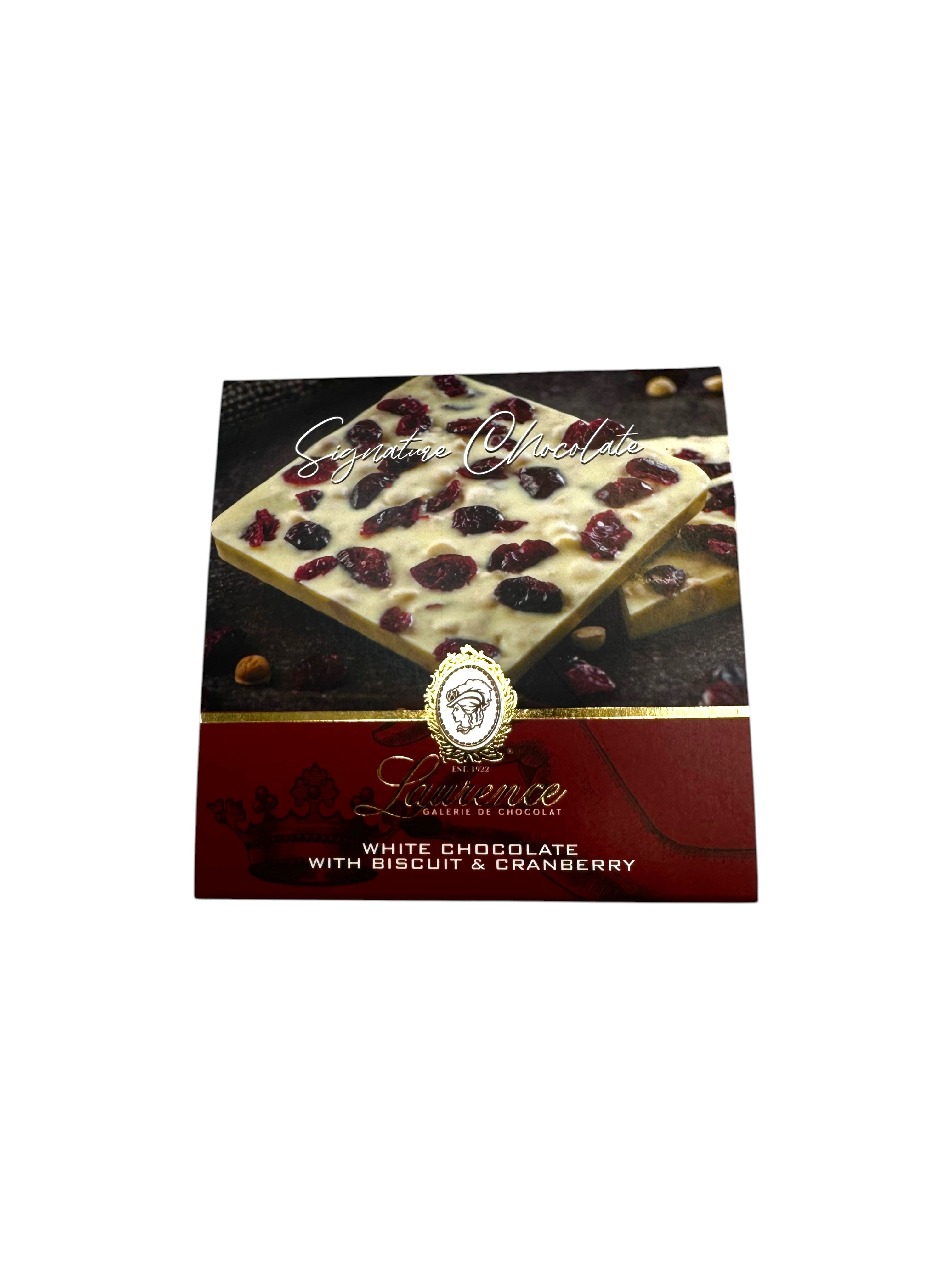 Laurence Premium White Chocolate with Cranberry & Biscuit