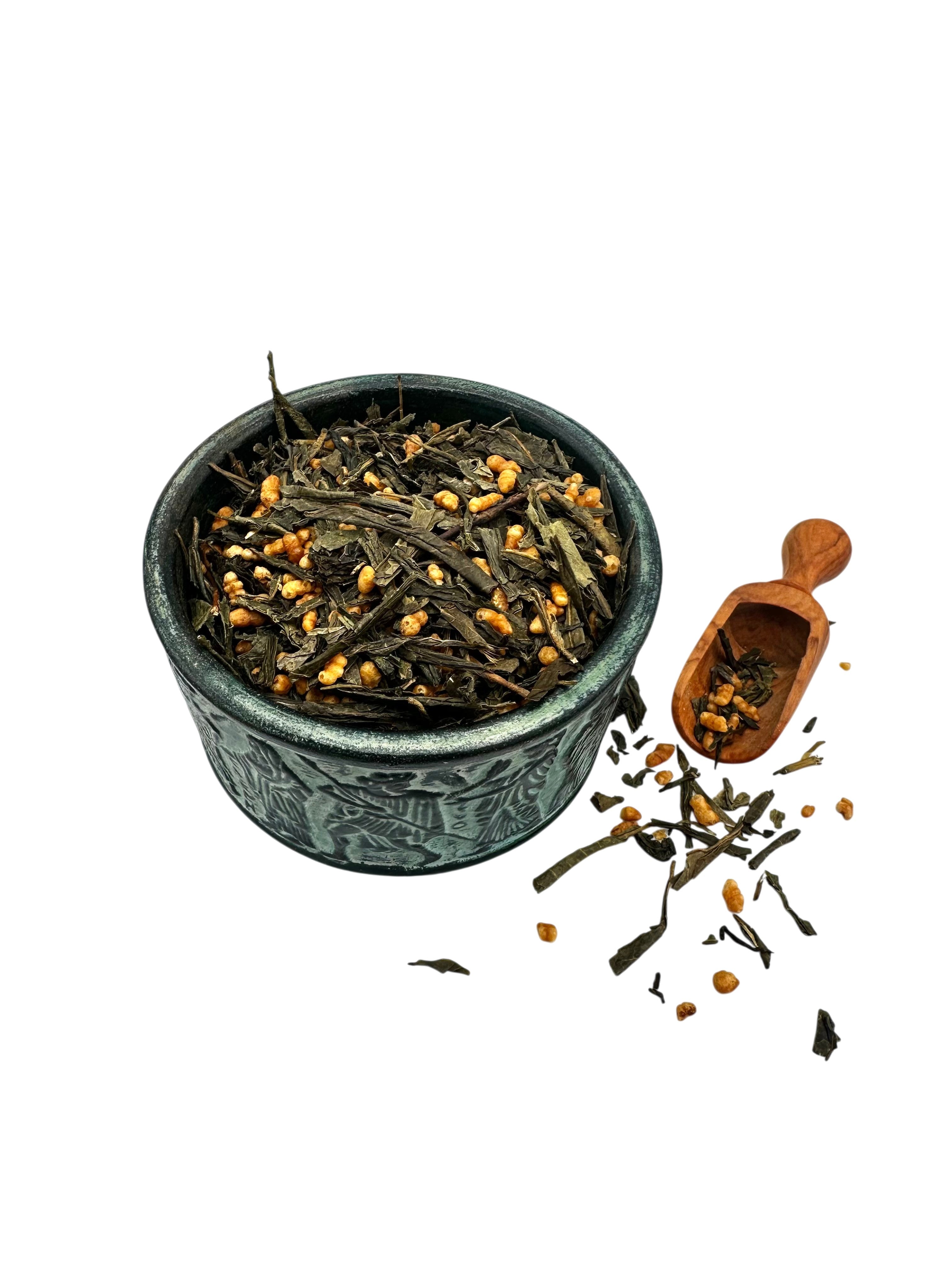 Genmaicha Loose Herbal Tea ~ Brown Rice Green Tea Sencha ~ Gen Maicha