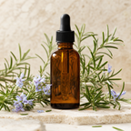 Greek rosemary essential oil with fresh rosemary